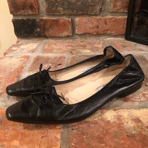 Joseph Azagury Black Leather Flats EU Size 37.5 / US Size 8.5